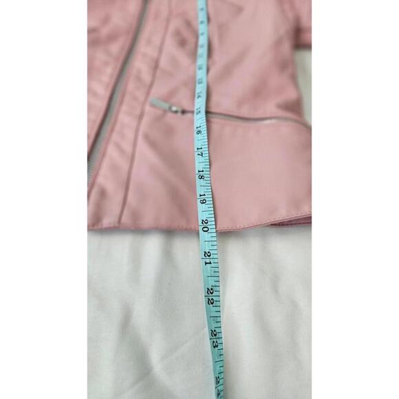 NY&C Pink Women's Faux Leather Biker Jacket Size XS NWT - Picture 10 of 11